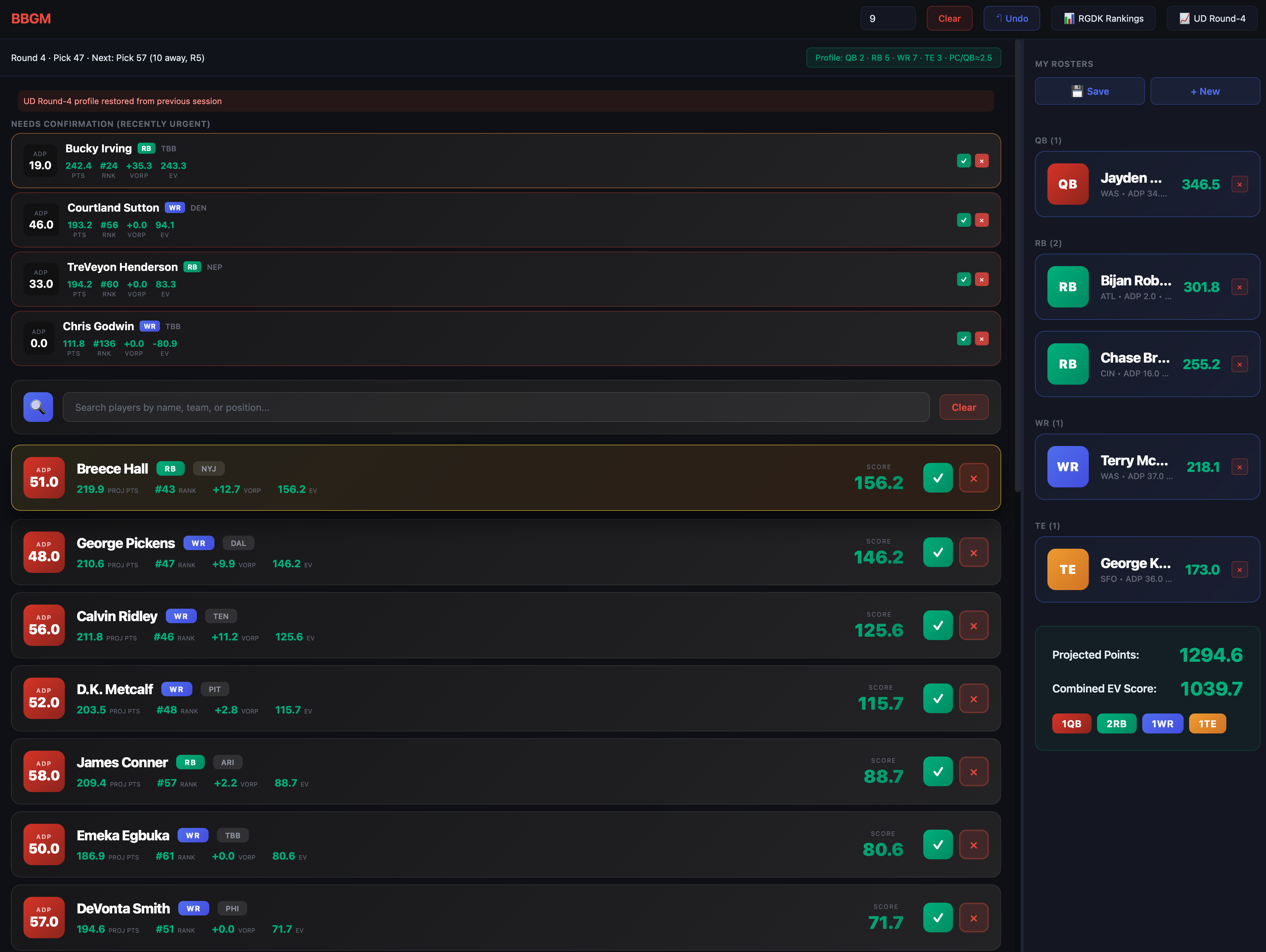 BBGM screenshot